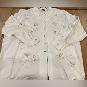 NWT Vintage CB Studio Women’s 2 Pc Linen Tank & Shirt Size 3X by Corey B